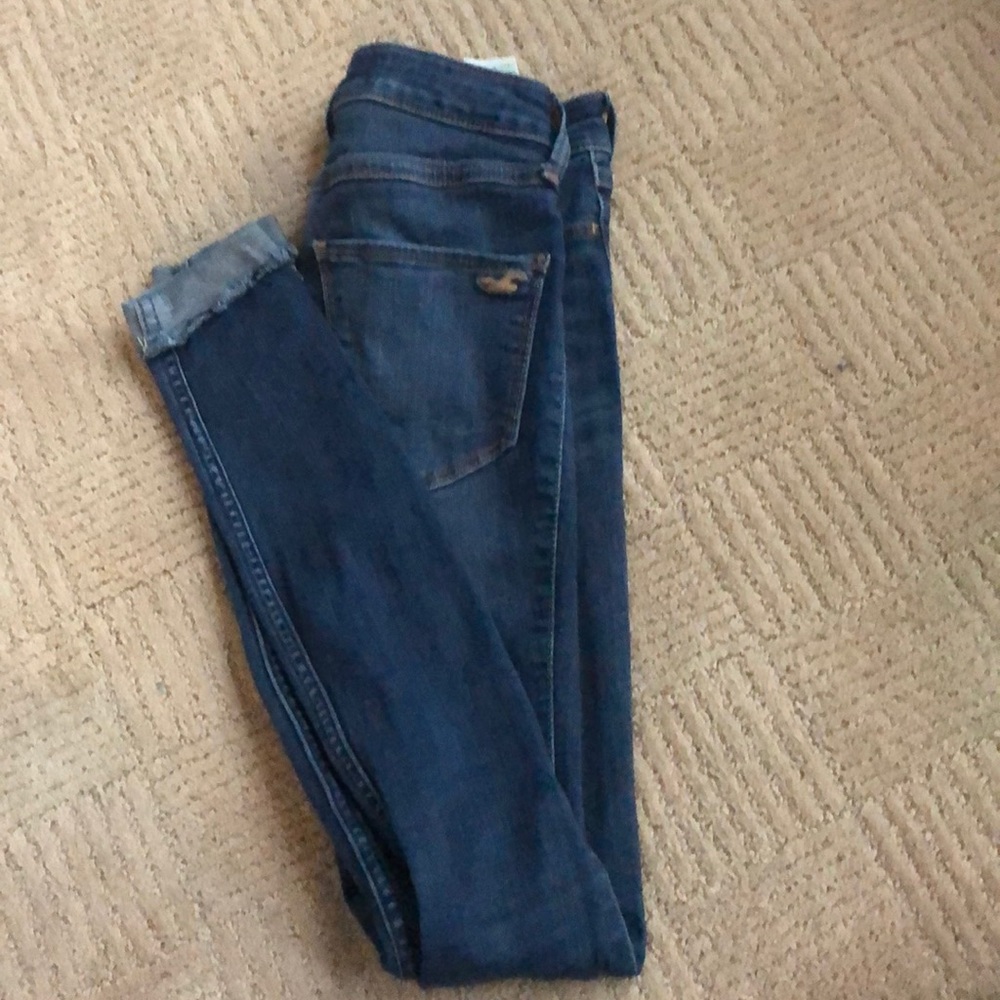 hollister high rise jean legging dark